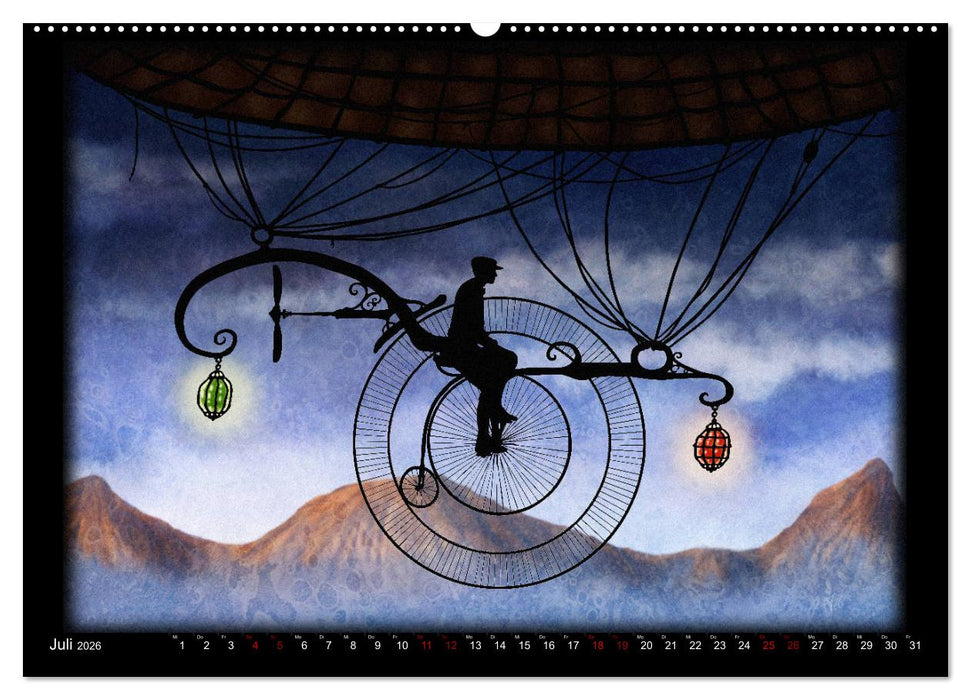 Luftschiffe über fremden Landschaften (CALVENDO Premium Wandkalender 2026)