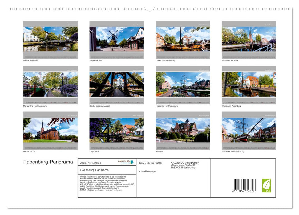 Papenburg-Panorama (CALVENDO Premium Wandkalender 2026)