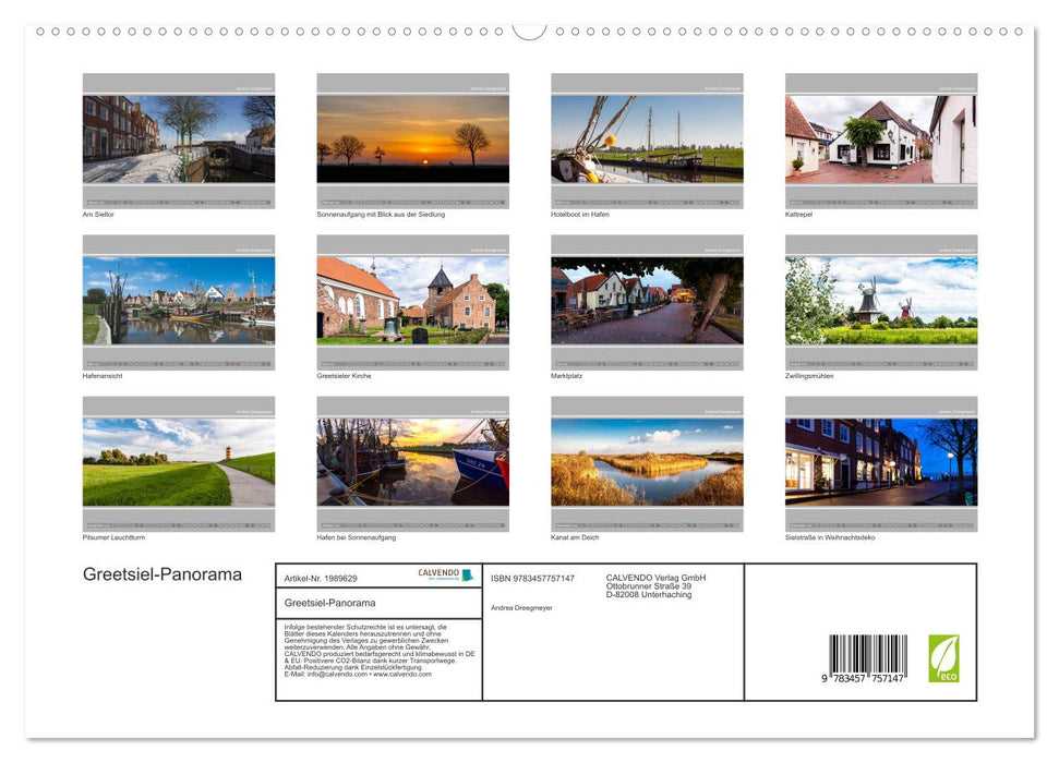 Greetsiel-Panorama (CALVENDO Premium Wandkalender 2026)