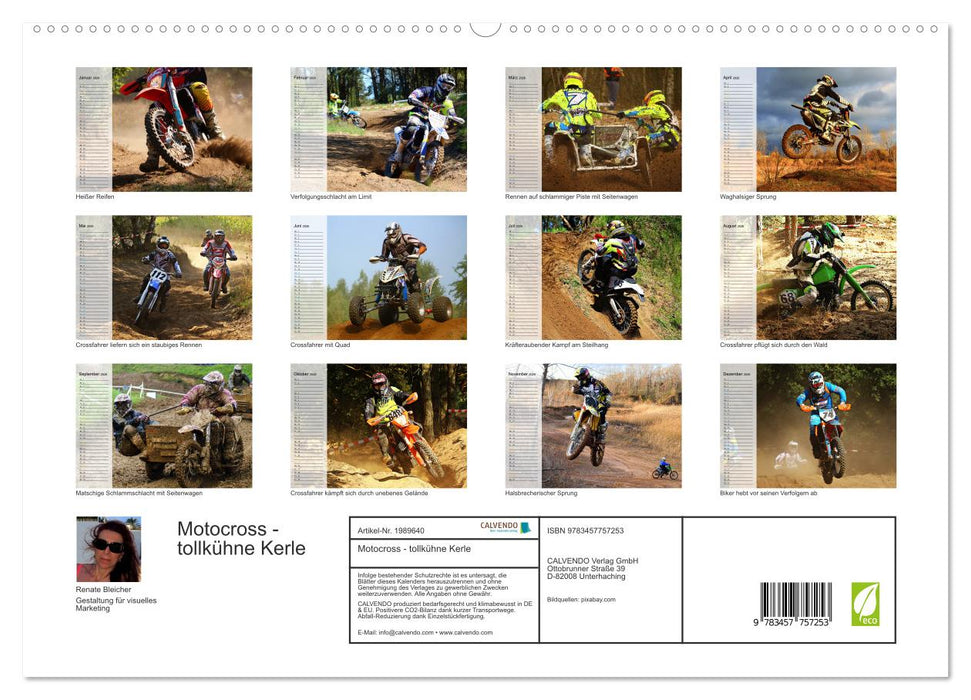 Motocross - tollkühne Kerle (CALVENDO Premium Wandkalender 2026)