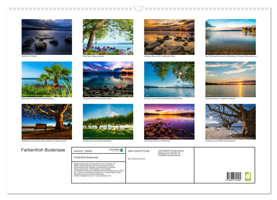 Farbenfroh Bodensee (CALVENDO Wandkalender 2026)