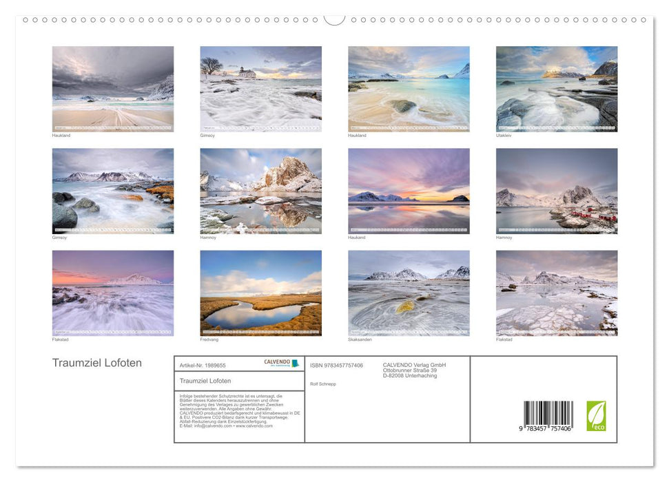 Traumziel Lofoten (CALVENDO Premium Wandkalender 2026)