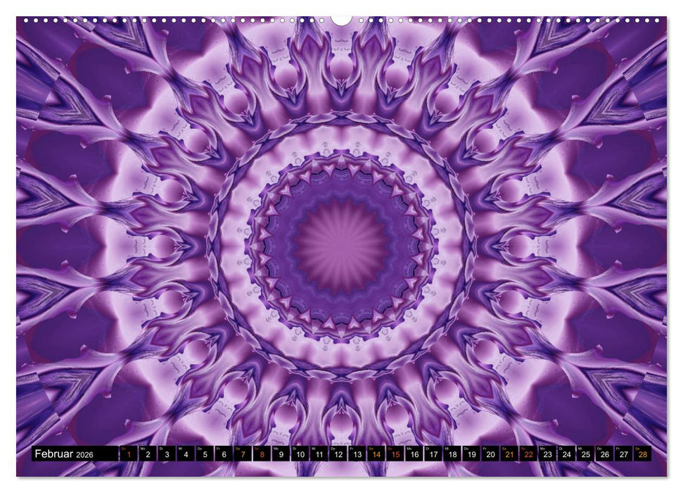 Energie - Mandalas, Spiritualität durch die Farbe Lila (CALVENDO Premium Wandkalender 2026)