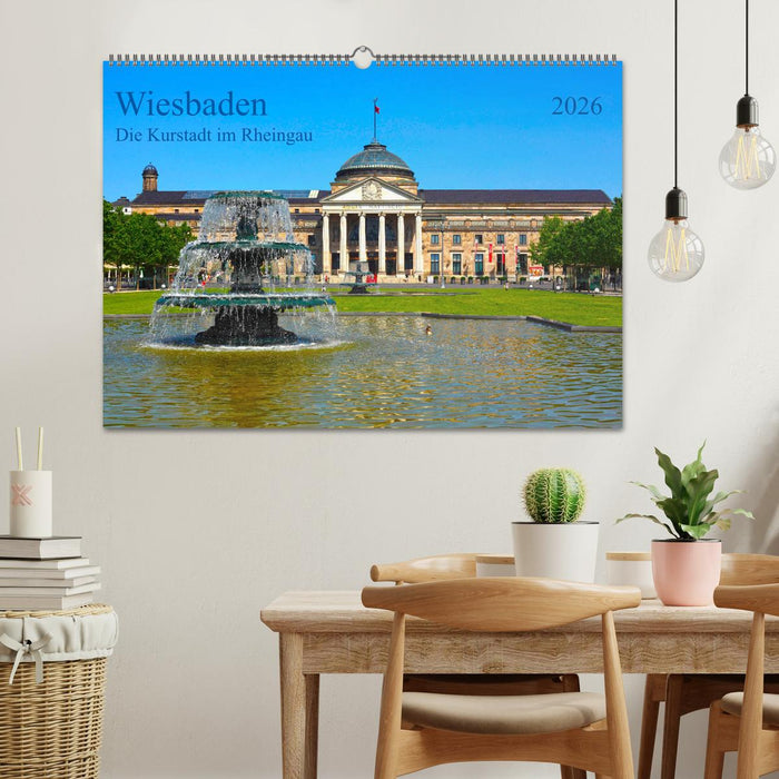Wiesbaden Die Kurstadt im Rheingau (CALVENDO Wandkalender 2026)