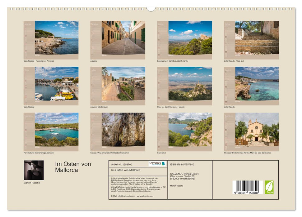 Im Osten von Mallorca (CALVENDO Premium Wandkalender 2026)