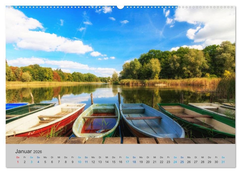 See- und Flußlandschaften in Brandenburg (CALVENDO Premium Wandkalender 2026)