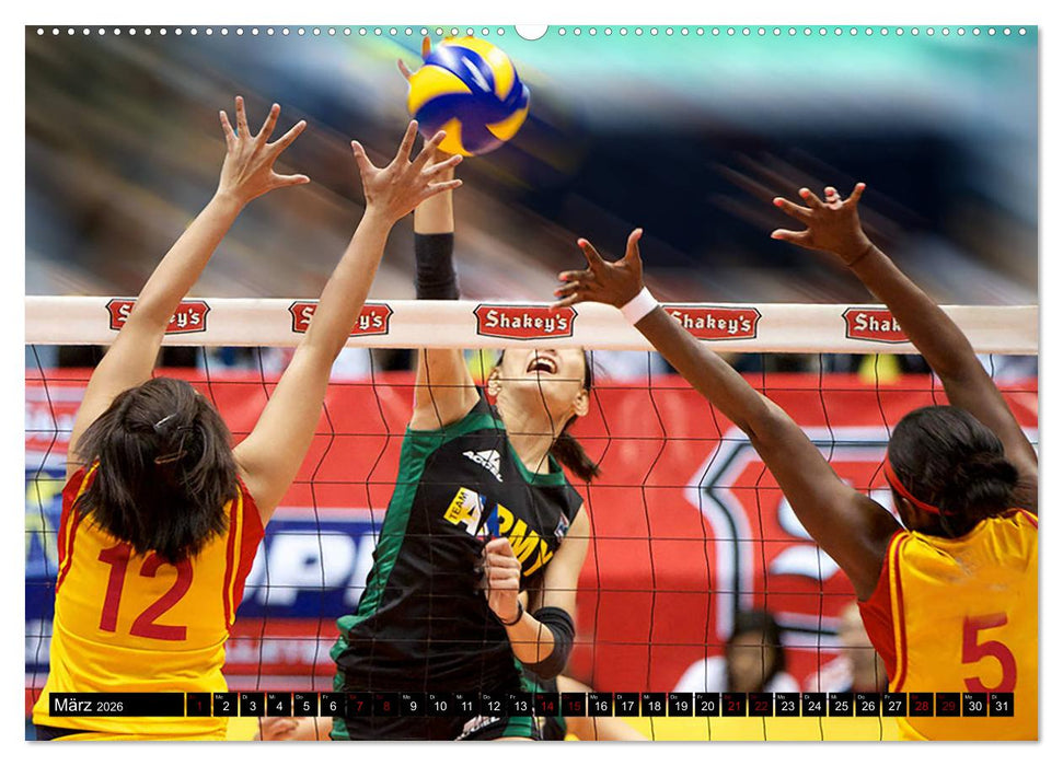 Volleyball Action (CALVENDO Premium Wandkalender 2026)