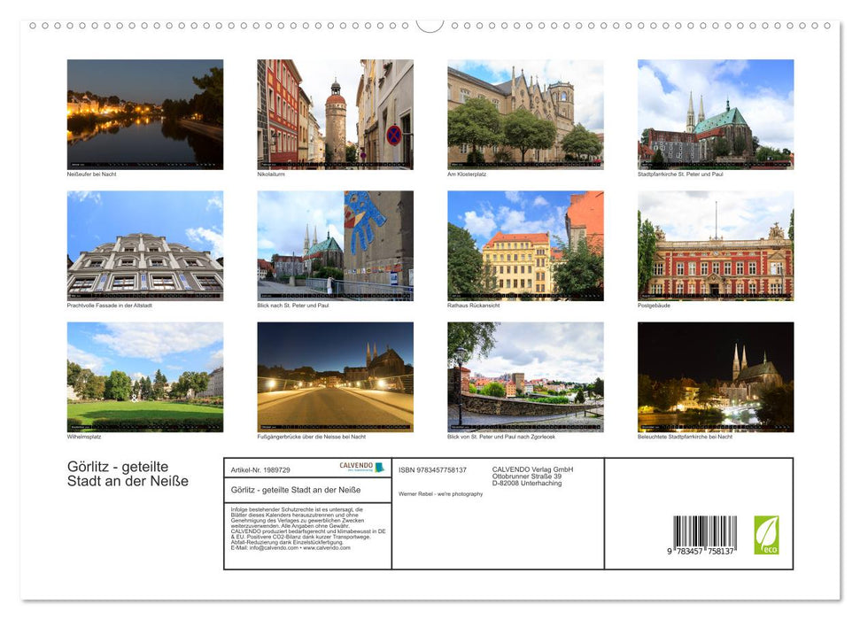 Görlitz - geteilte Stadt an der Neiße (CALVENDO Premium Wandkalender 2026)