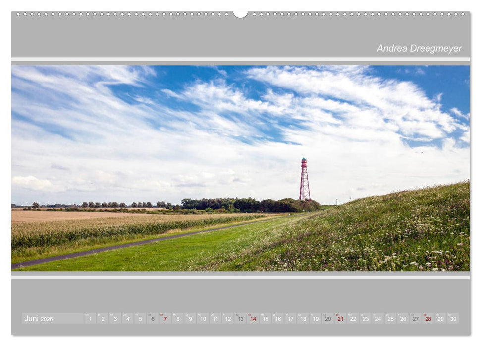 Krummhörn im Panorama-Format (CALVENDO Premium Wandkalender 2026)