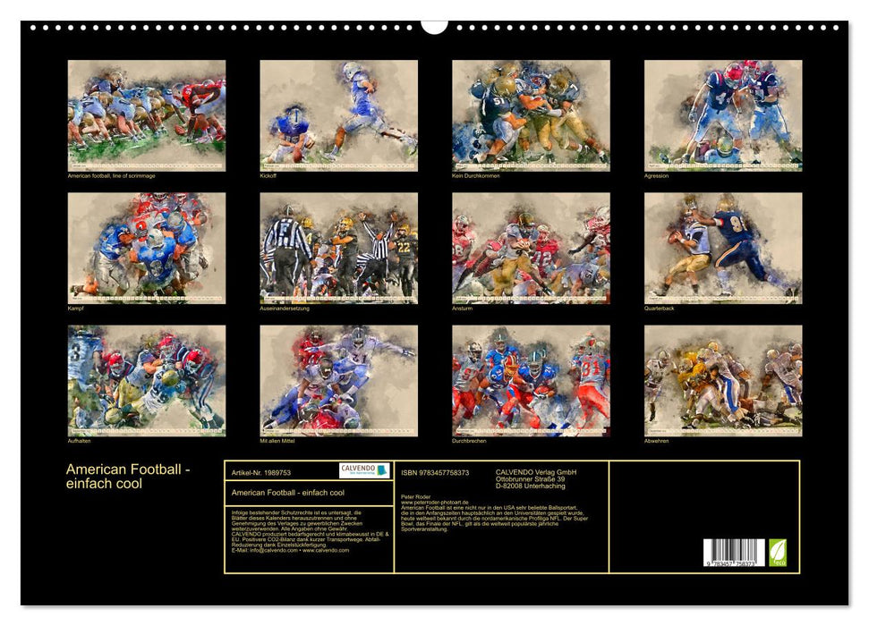 American Football - einfach cool (CALVENDO Wandkalender 2026)