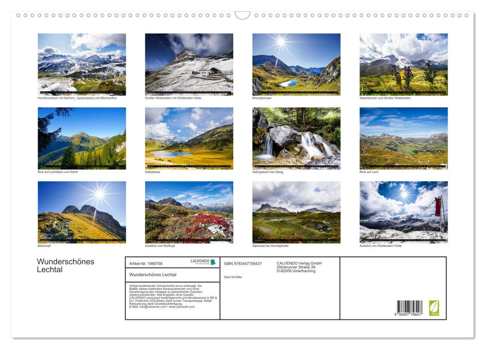 Wunderschönes Lechtal (CALVENDO Wandkalender 2026)