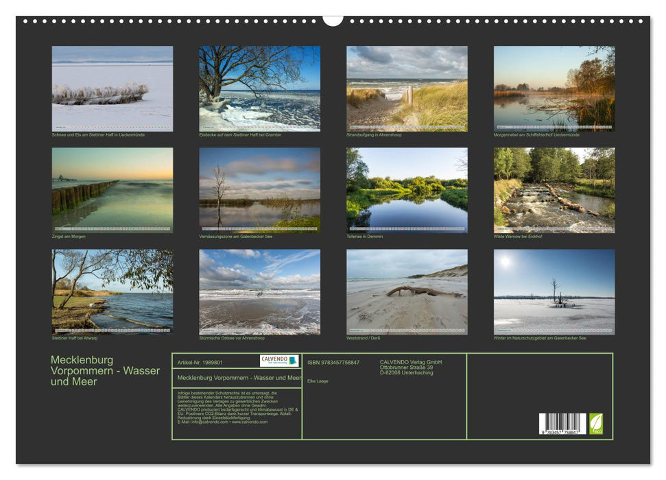 Mecklenburg Vorpommern - Wasser und Meer (CALVENDO Wandkalender 2026)