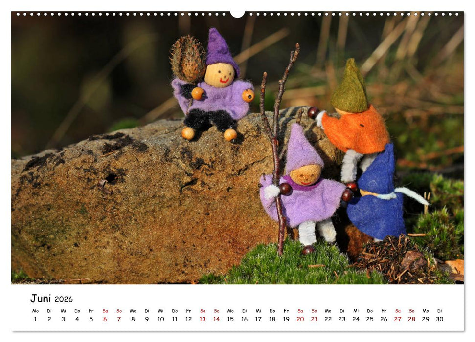 Die Abenteuer der vier kleinen Wichtel (CALVENDO Premium Wandkalender 2026)