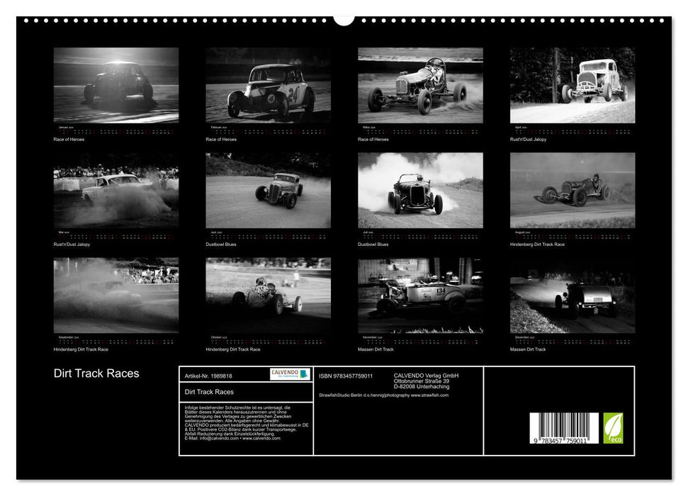 Dirt Track Races (CALVENDO Premium Wandkalender 2026)