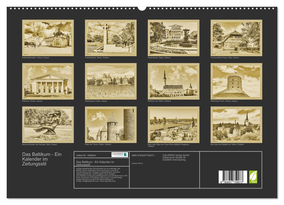 Das Baltikum - Ein Kalender im Zeitungsstil (CALVENDO Premium Wandkalender 2026)