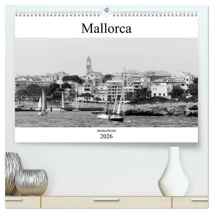 Mallorca monochrom (CALVENDO Premium Wandkalender 2026)