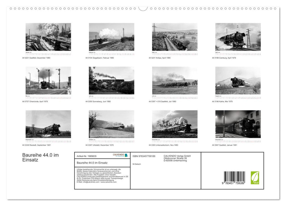 Baureihe 44.0 im Einsatz (CALVENDO Premium Wandkalender 2026)
