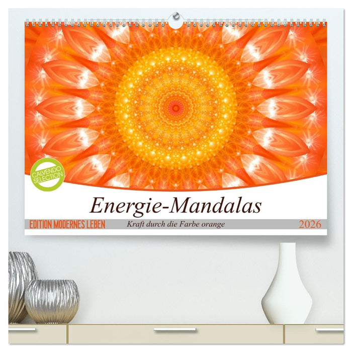 Energie - Mandalas in orange (CALVENDO Premium Wandkalender 2026)