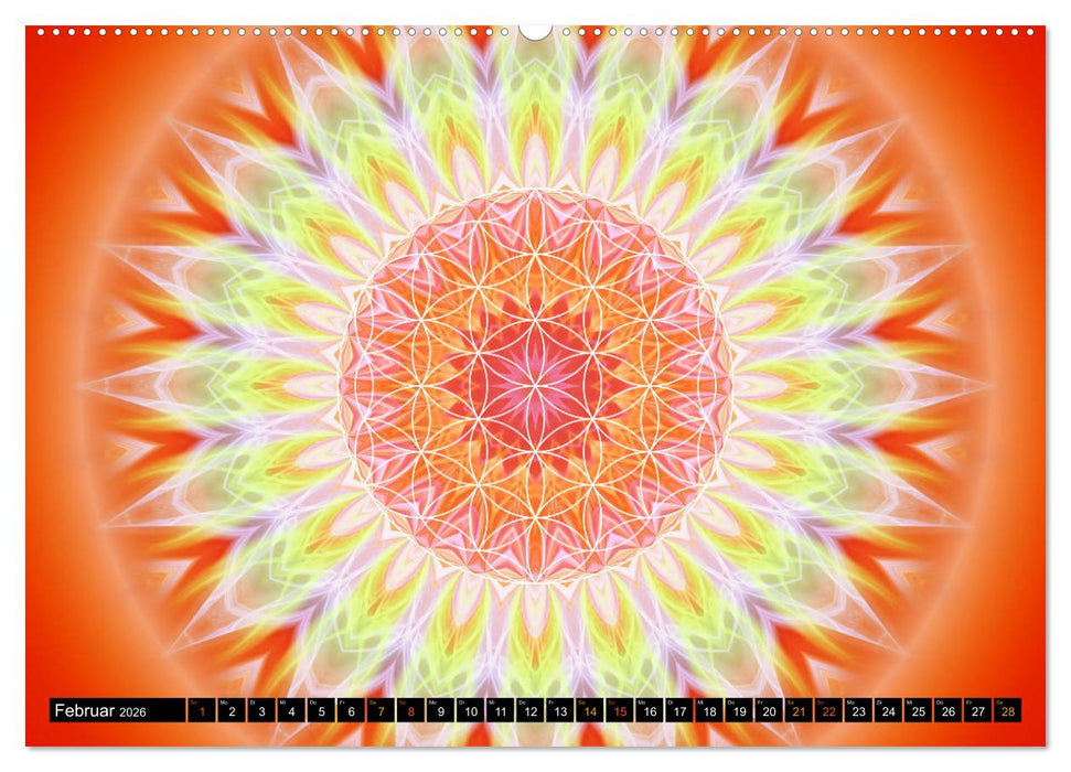 Energie - Mandalas in orange (CALVENDO Premium Wandkalender 2026)