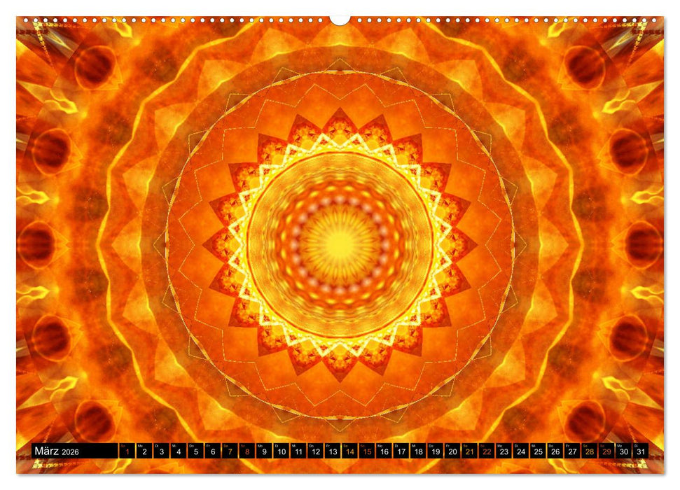 Energie - Mandalas in orange (CALVENDO Premium Wandkalender 2026)