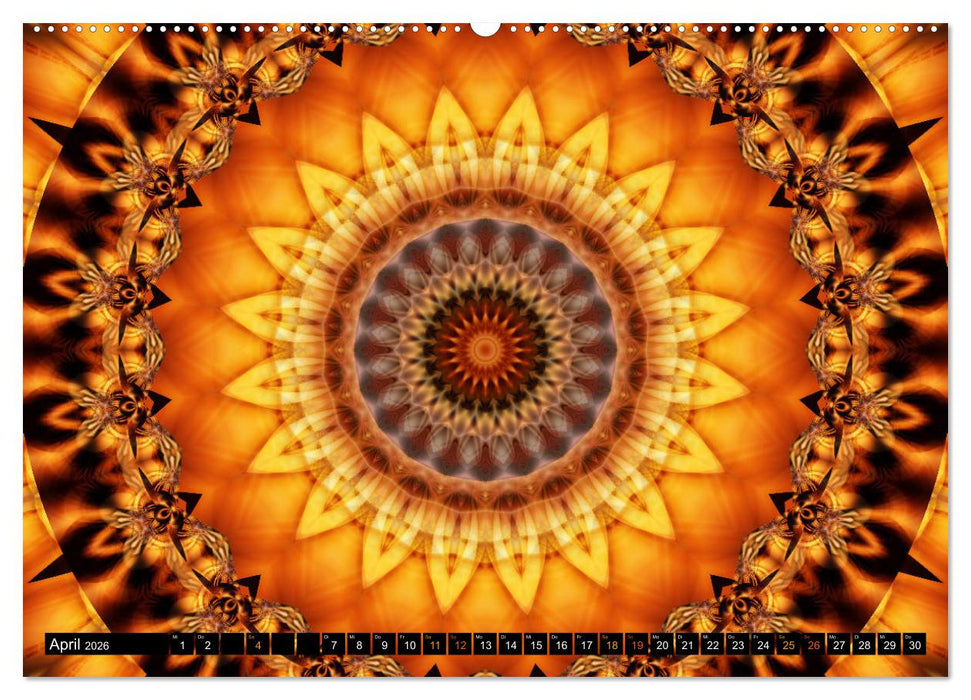 Energie - Mandalas in orange (CALVENDO Premium Wandkalender 2026)