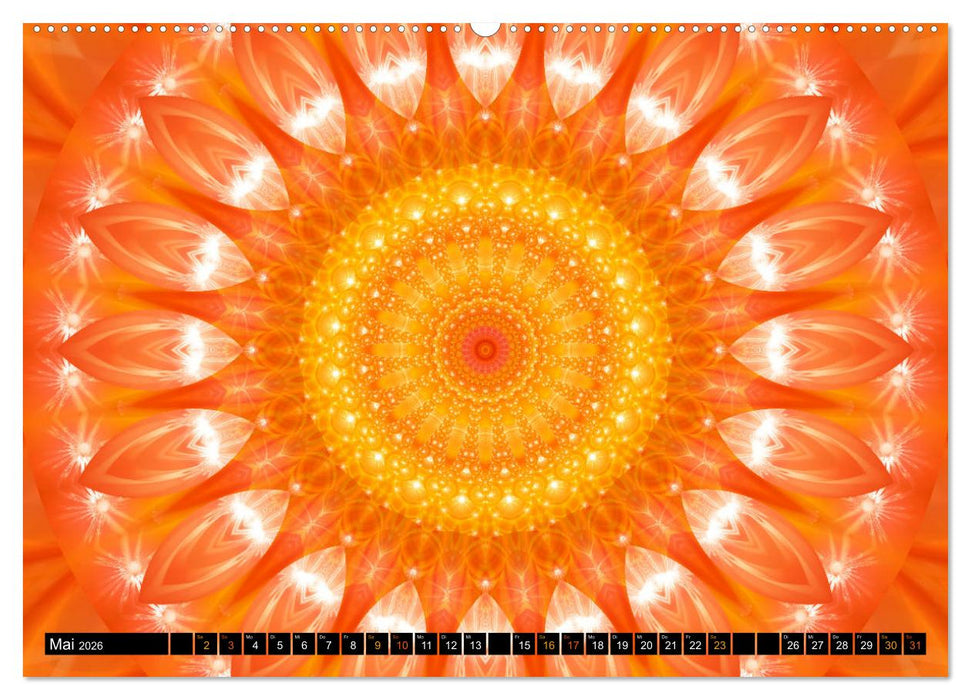 Energie - Mandalas in orange (CALVENDO Premium Wandkalender 2026)