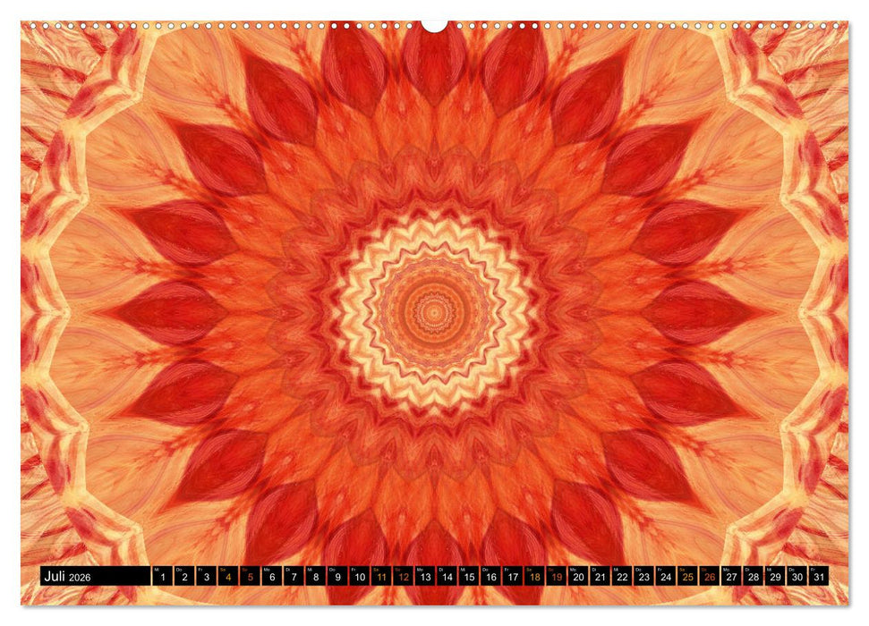 Energie - Mandalas in orange (CALVENDO Premium Wandkalender 2026)