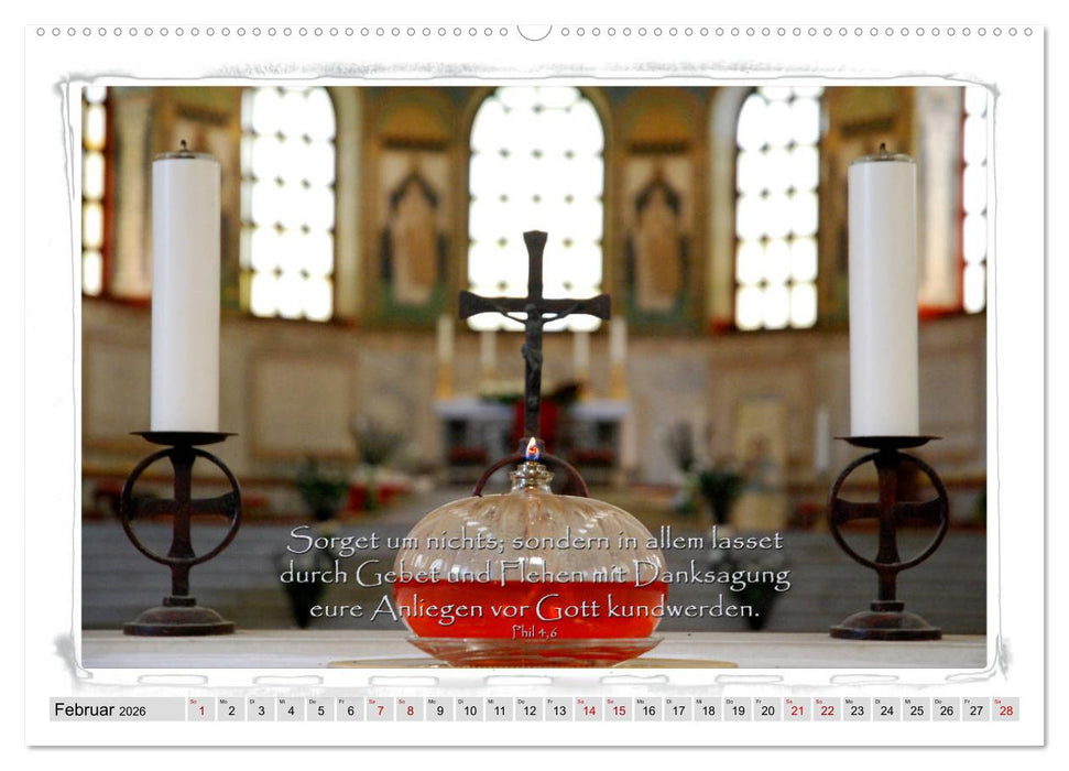 Biblische Sprüche und Verse (CALVENDO Premium Wandkalender 2026)