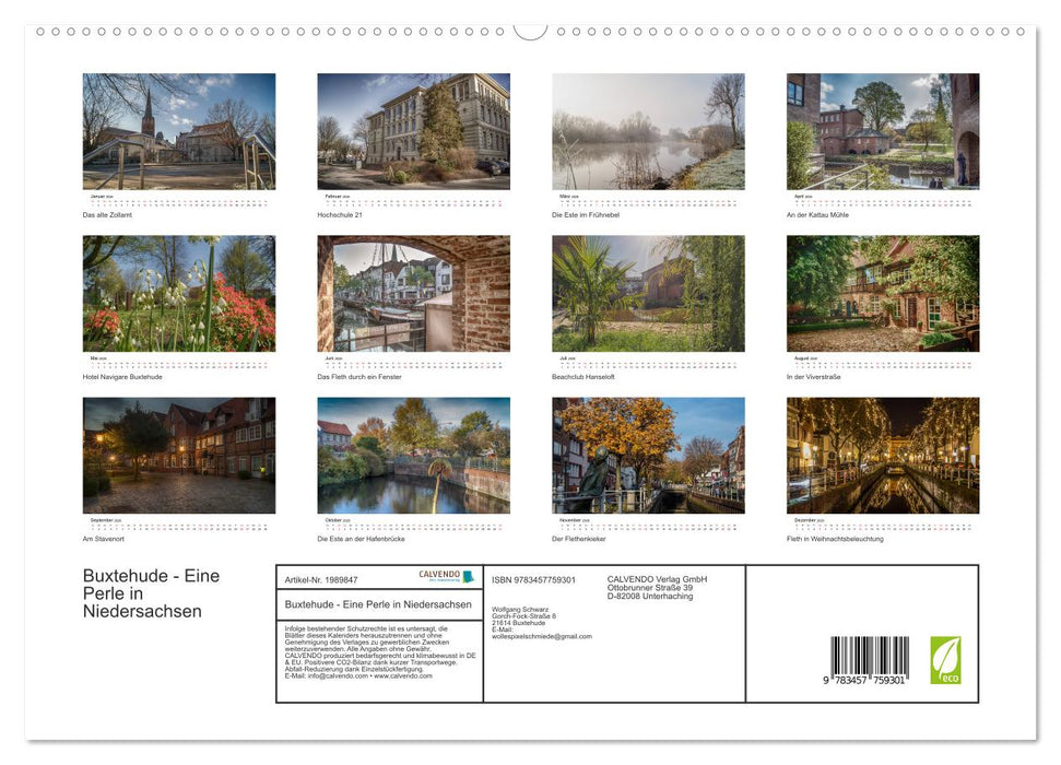 Buxtehude - Eine Perle in Niedersachsen (CALVENDO Premium Wandkalender 2026)