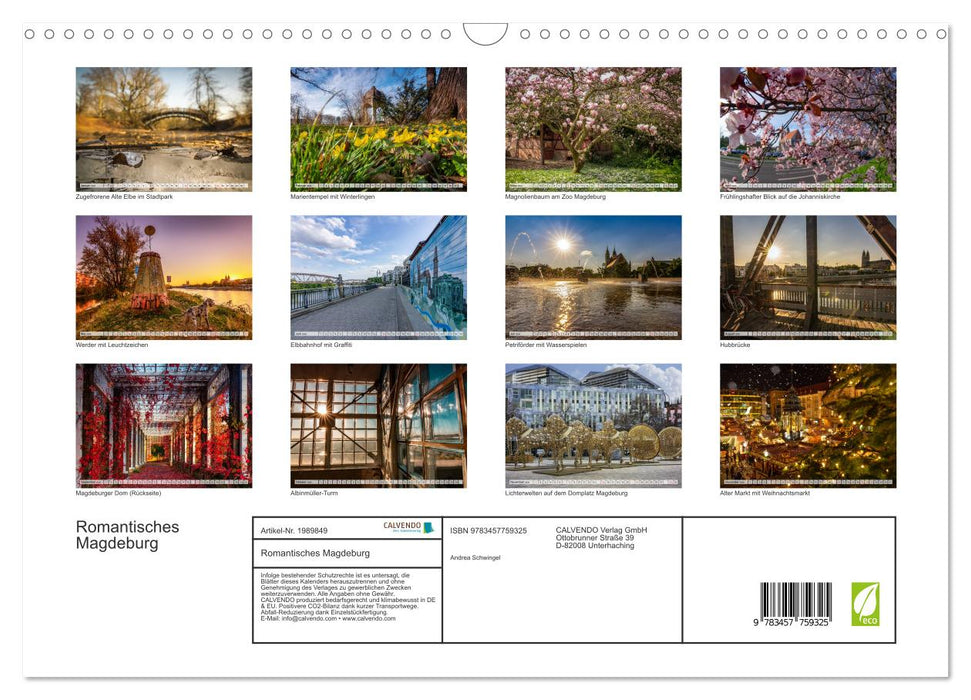 Romantisches Magdeburg (CALVENDO Wandkalender 2026)