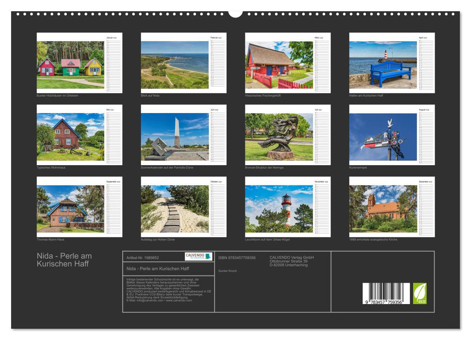 Nida - Perle am Kurischen Haff (CALVENDO Premium Wandkalender 2026)