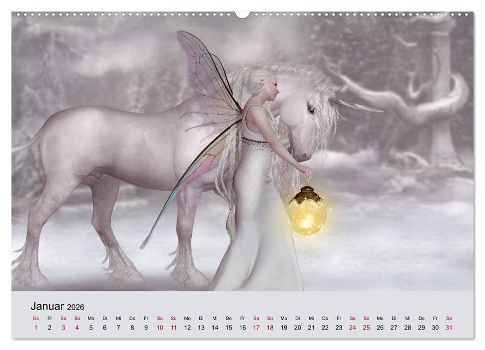 Elfenlichter, die Reise geht weiter (CALVENDO Premium Wandkalender 2026)