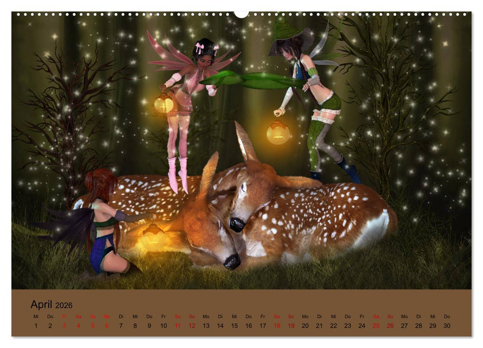 Elfenlichter, die Reise geht weiter (CALVENDO Premium Wandkalender 2026)