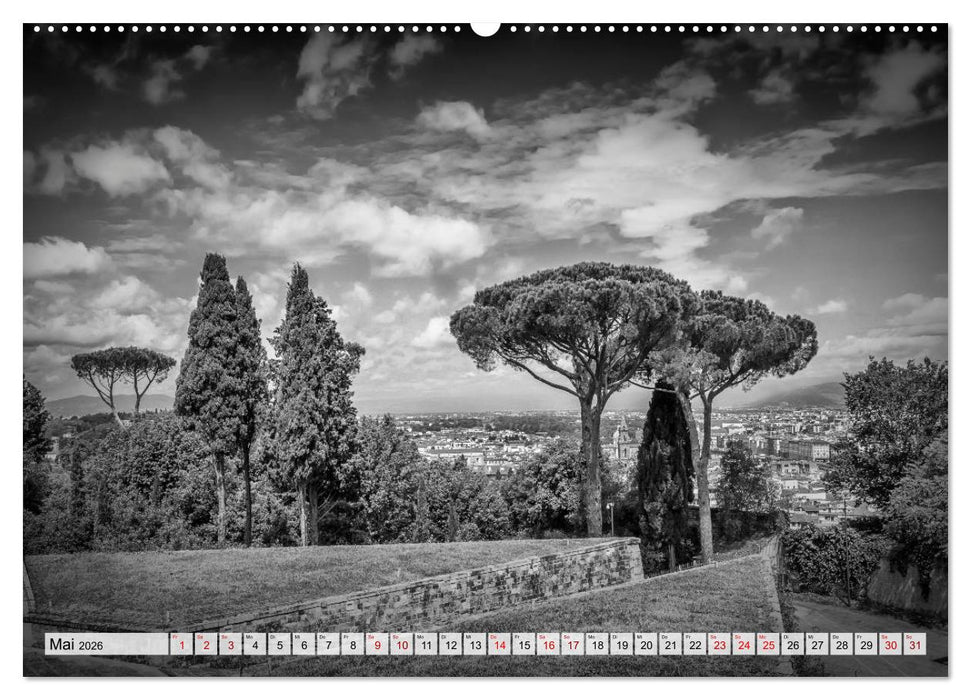 FLORENZ Monochrome Impressionen (CALVENDO Premium Wandkalender 2026)