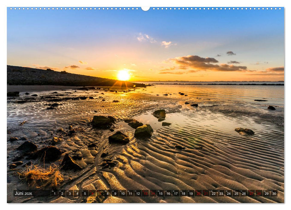 Wattenmeer Nordsee - Lichtstimmungen zwischen Land und Meer (CALVENDO Premium Wandkalender 2026)