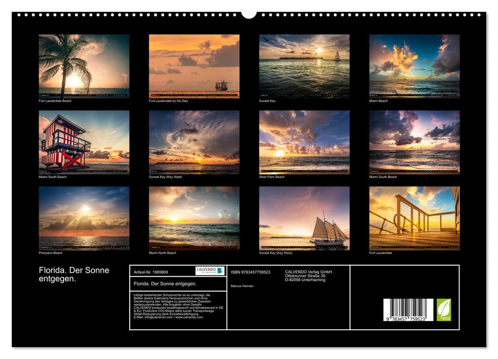Florida. Der Sonne entgegen. (CALVENDO Premium Wandkalender 2026)