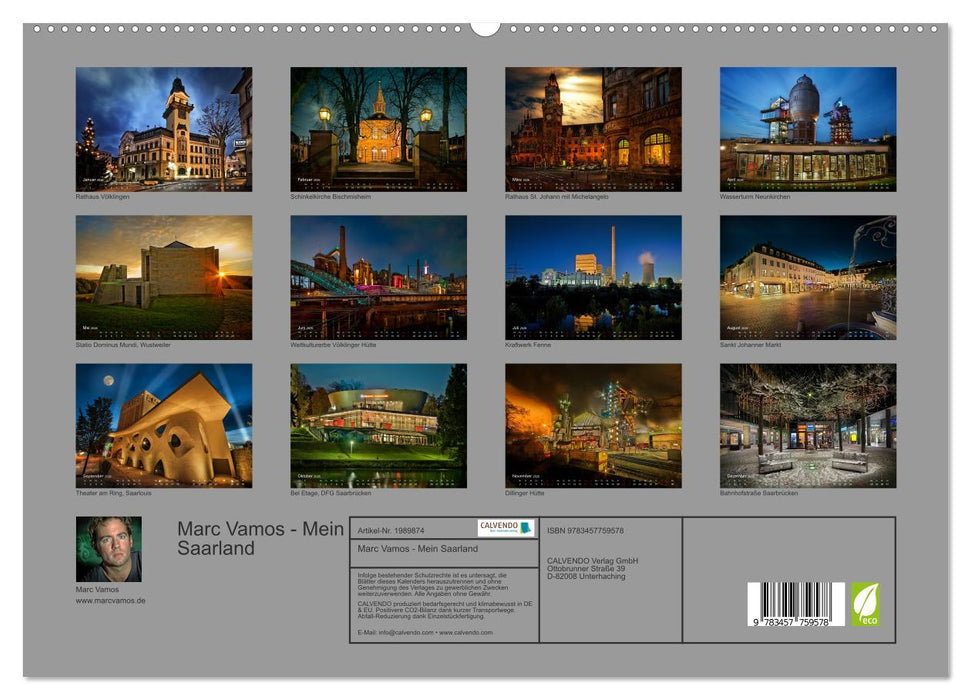 Marc Vamos - Mein Saarland (CALVENDO Premium Wandkalender 2026)