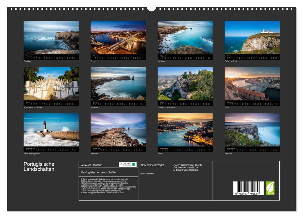 Portugisische Landschaften (CALVENDO Premium Wandkalender 2026)