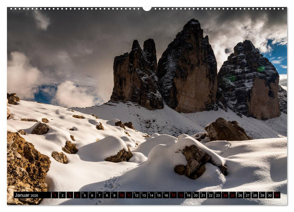 Drei Zinnen. Sextner Dolomiten (CALVENDO Premium Wandkalender 2026)
