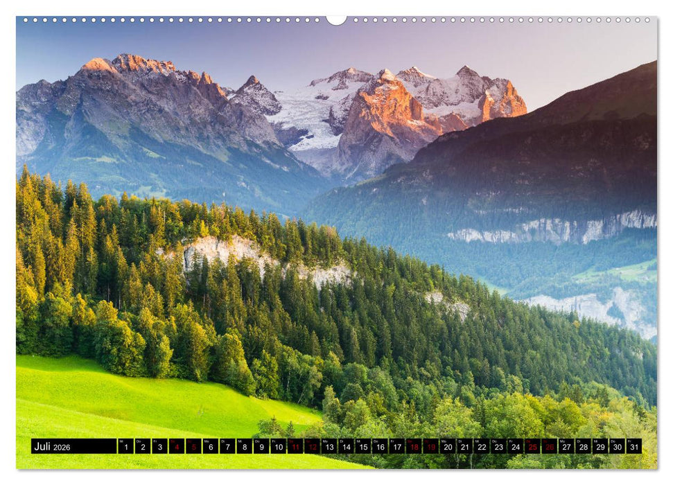 Bergsommer im Berner Oberland (CALVENDO Premium Wandkalender 2026)