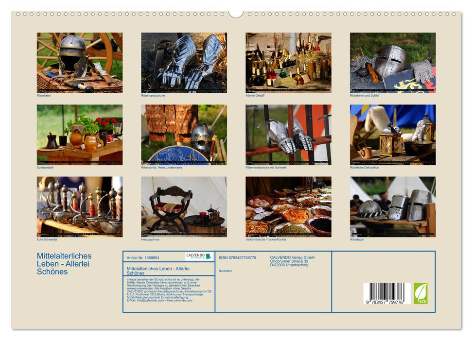 Mittelalterliches Leben - Allerlei Schönes (CALVENDO Premium Wandkalender 2026)