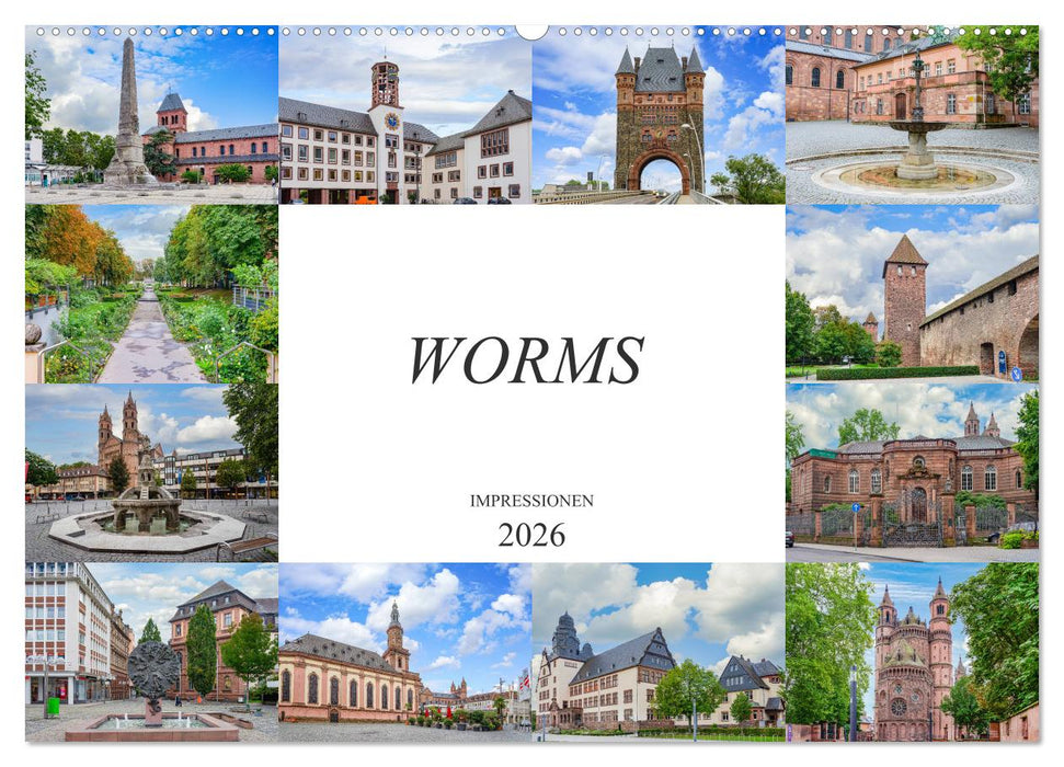 Worms Impressionen (CALVENDO Wandkalender 2026)