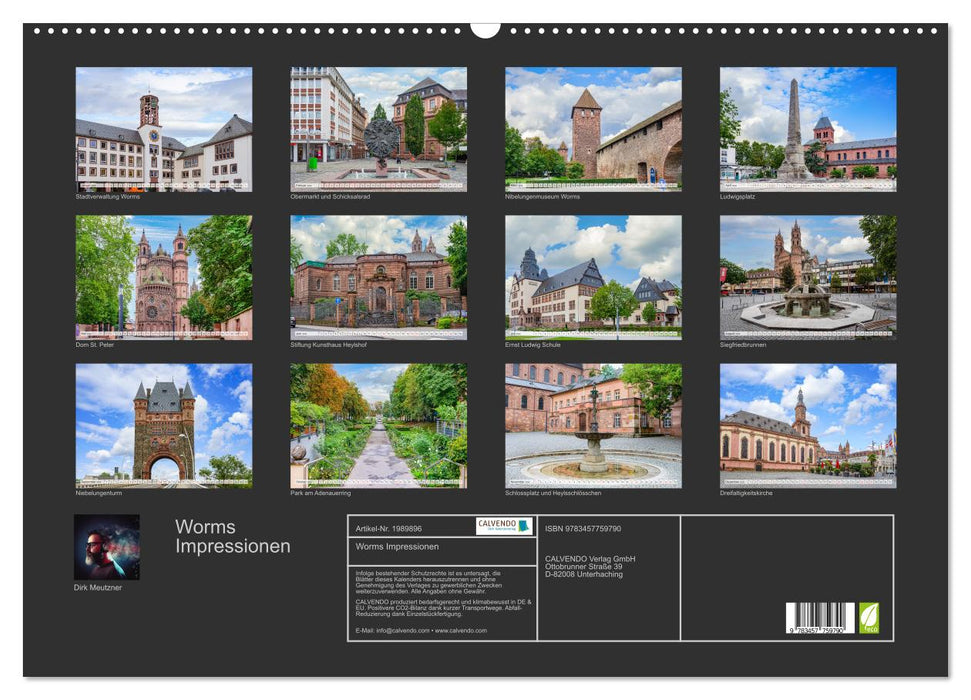 Worms Impressionen (CALVENDO Wandkalender 2026)