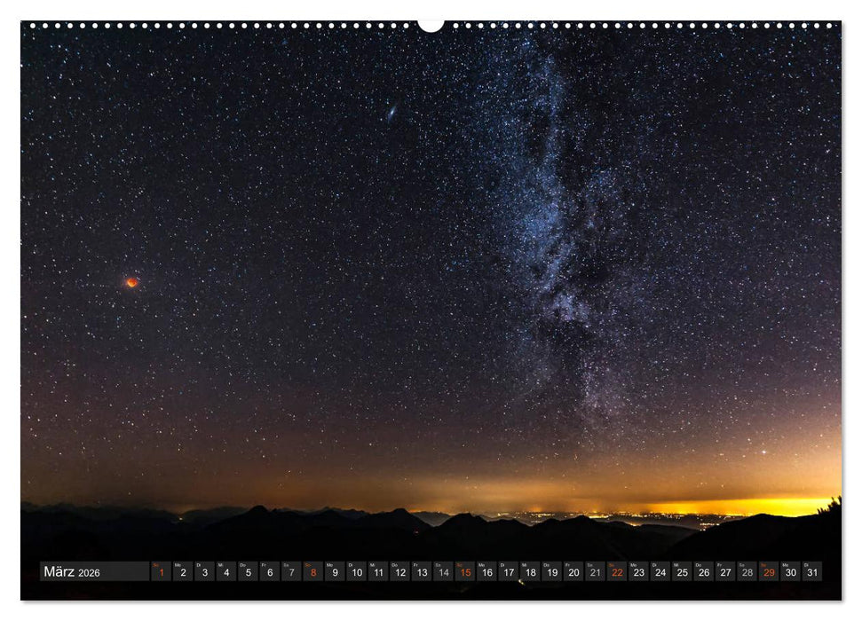 Himmelslichter - Mond und Sterne (CALVENDO Premium Wandkalender 2026)