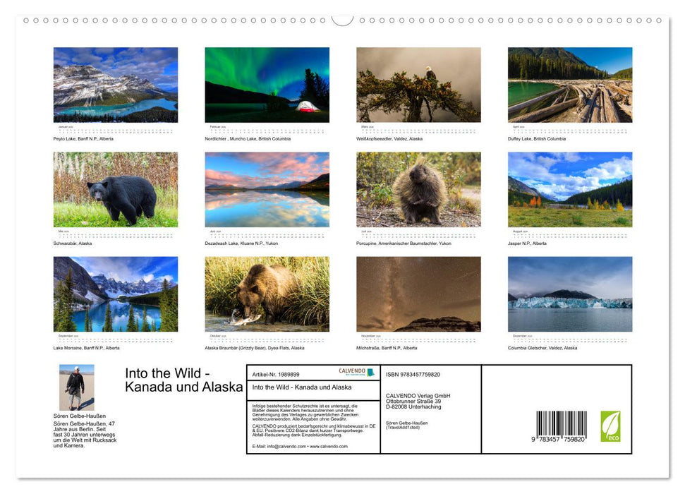 Into the Wild - Kanada und Alaska (CALVENDO Premium Wandkalender 2026)