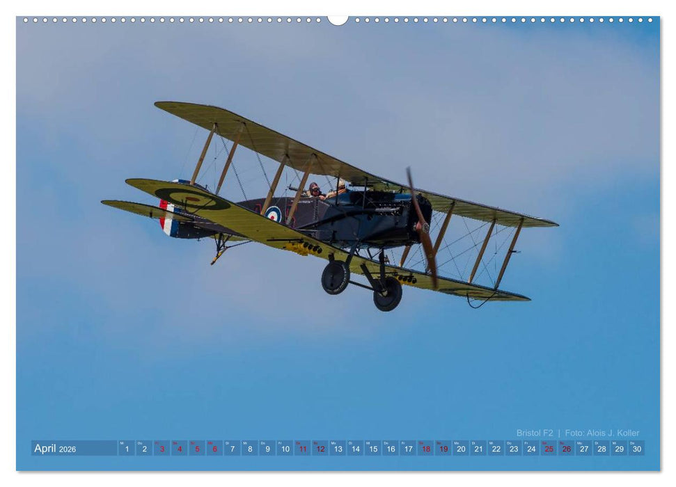Historische Propellerflugzeuge 2026 (CALVENDO Premium Wandkalender 2026)