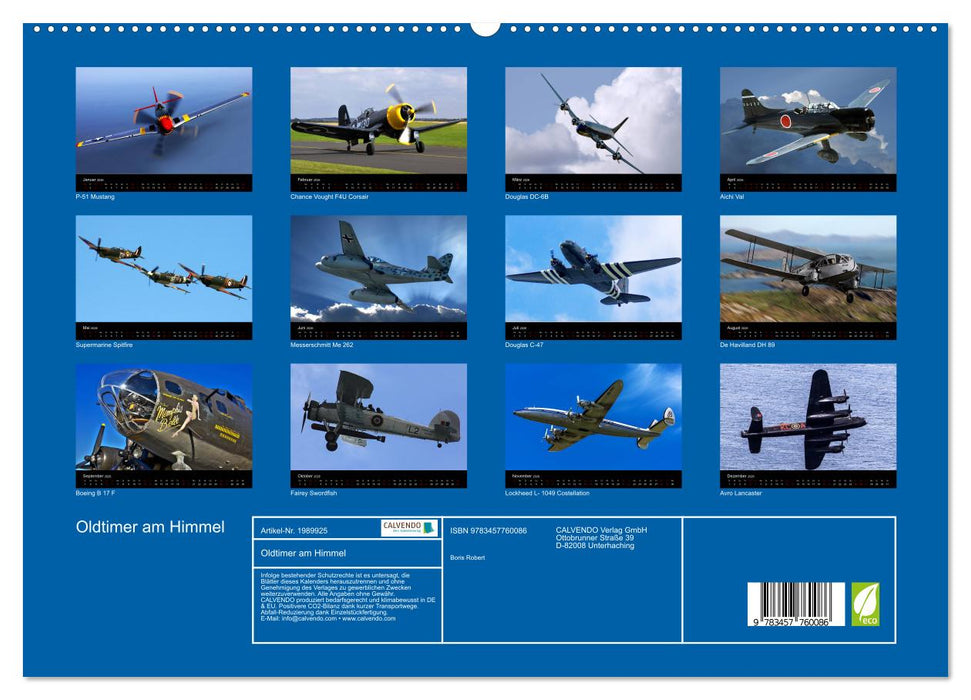 Oldtimer am Himmel (CALVENDO Premium Wandkalender 2026)