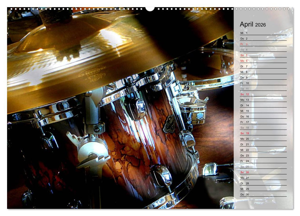 Schlagzeug onstage (CALVENDO Premium Wandkalender 2026)