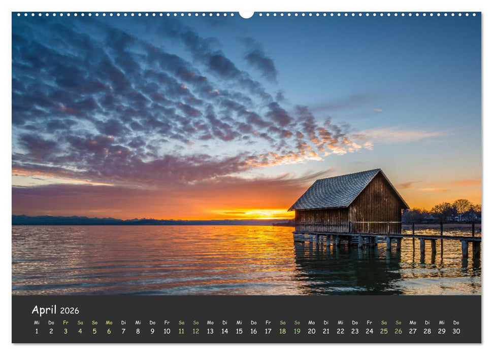 Ammersee bis Walchensee - Traumlandschaften im Voralpenland (CALVENDO Premium Wandkalender 2026)