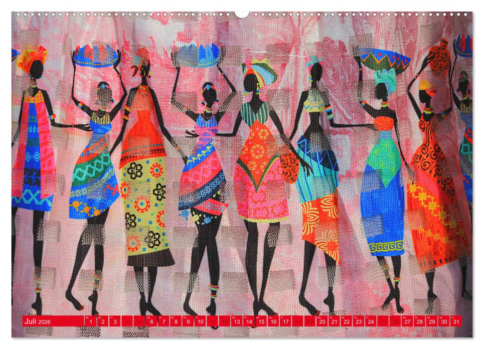 Farbenfrohes Afrika (CALVENDO Premium Wandkalender 2026)